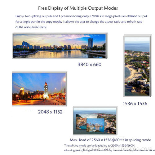 Kystar HD 2560×1536@60Hz LED Multi-window Video Wall Processor for LED Video Wall Supports Three-image Splicing Processor